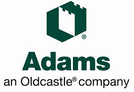 Adams, an Oldcastle Company Logo on White Background
